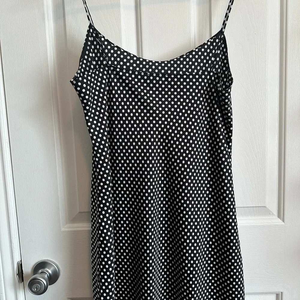 J. Crew Black and White Polka Dot Midi Dress - Picture 5 of 6